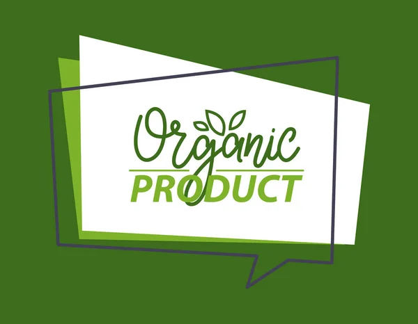 Decoração ecológica do produto orgânico, vetor da tampa — Vetor de Stock