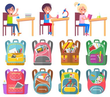 Sırt çantası ve Gözbebekleri, Okula Dönüş, Laboratuar Vektörü