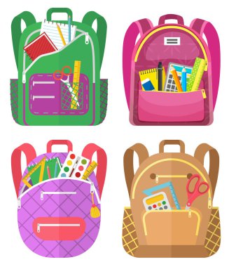 Renkli Okul Sırt Çantası Okula Dönüş