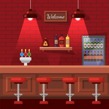 Bira Torbası, Kutlama Yeri, Pub Red View Vektörü