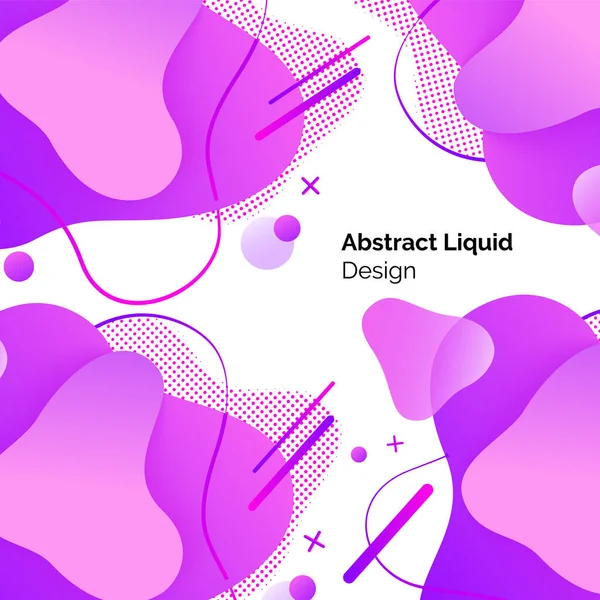 Modèle abstrait de conception liquide Ensemble d'affiches — Image vectorielle