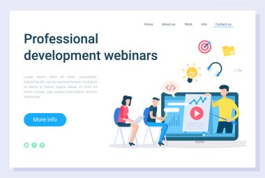 İş Eğitimi, Geliştirme Webseminerleri Vektör