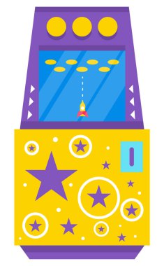 Roket Vektörlü Klasik Oyun Makinesi