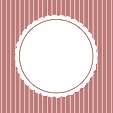 Yuvarlak çerçeve vektör Retro PhotoFrame yedek yer