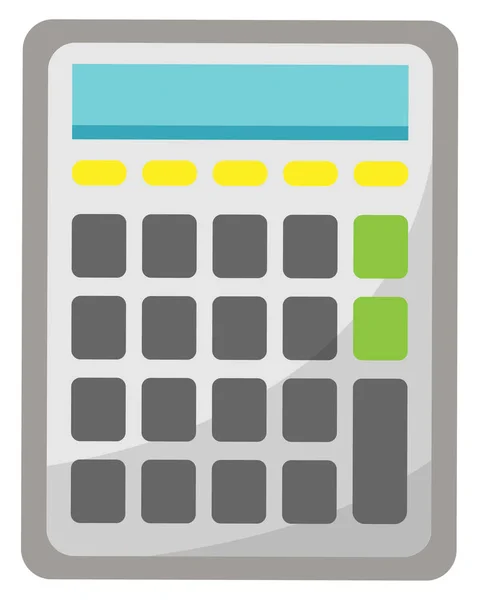 Taschenrechner mit Tasten, Gerät zur Berechnung — Stockvektor
