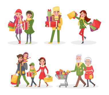 Noel tatil alışveriş, Aile ve arkadaşlar