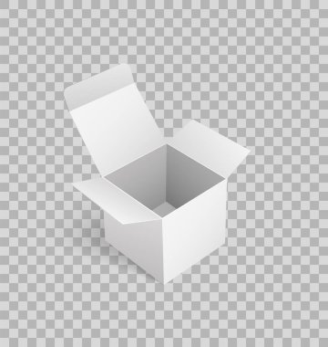 Karton simgesi Mockup karton kutu 3d izometrik