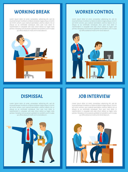 Working Break of Director Relaxing in Office Chair