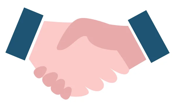 Znak uścisku dłoni, Wektor współpracy biznesowej — Wektor stockowy