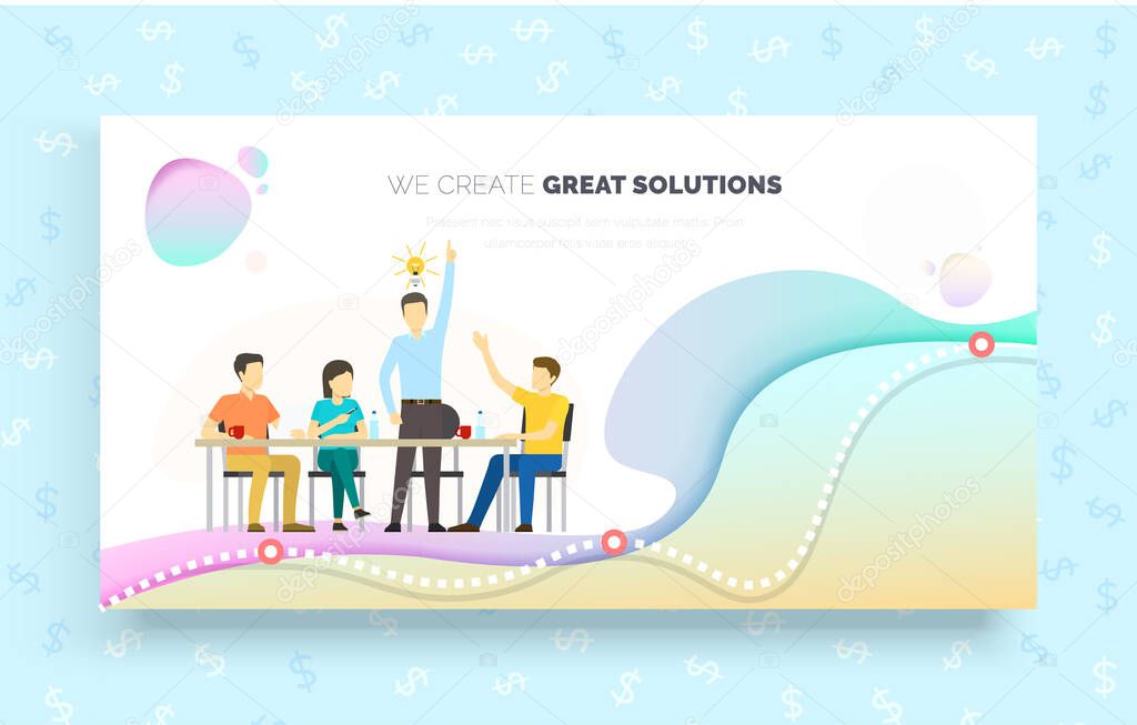 We Create Great Solutions Person Idea Light Bulb