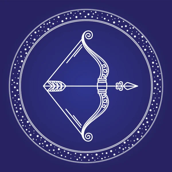 Astrologie Zodiac Horoskop Sagittarius znamení vektor — Stockový vektor