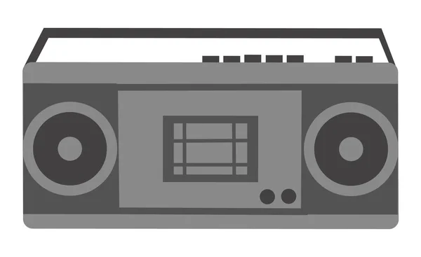 Radio avec lecteur de cassettes, Vecteur de signes électroniques — Image vectorielle