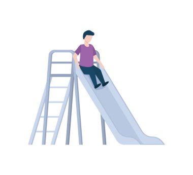 Metal Tepesindeki Çocuk, Oyun Bahçesindeki Çocuk Vektörü