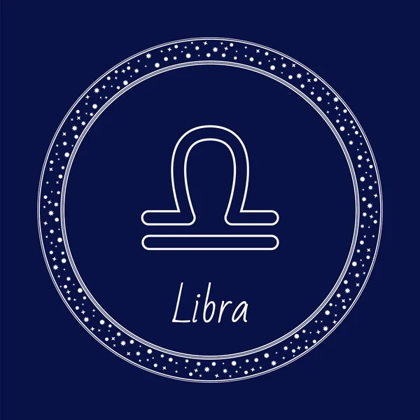 Constelación de Libra signo de astrología zodiacal aislado — Vector de stock