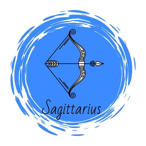 Sagittarius Zodiac Sign of Horoscope, Astrology — ストックベクタ