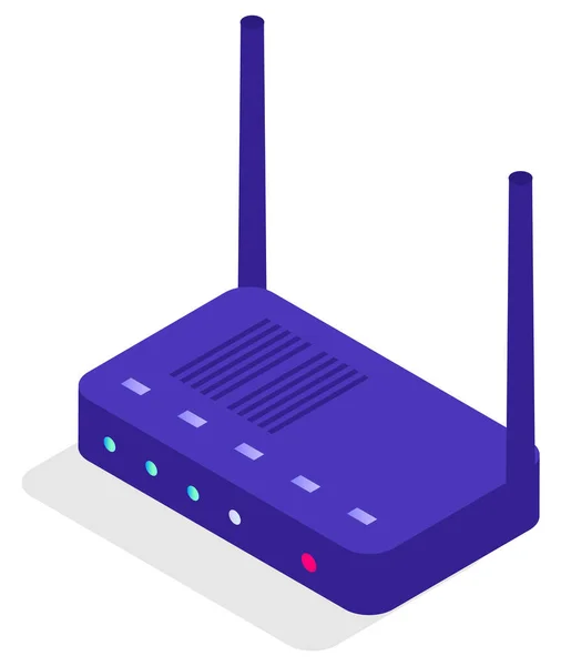 Conexão de roteador, Modem para acesso à Internet Wifi — Vetor de Stock
