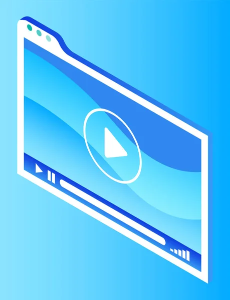 Simbolo di visualizzazione multimediale per il vettoriale di marketing digitale — Vettoriale Stock