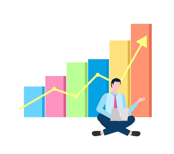 Statistika, Analýza pracujících mužů — Stockový vektor