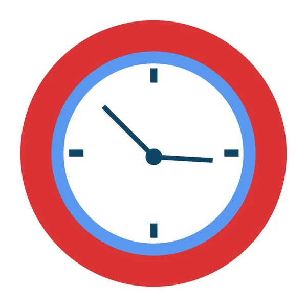 Gebogene Uhr mit Zeigern Zeiger Zeitmanagement — Stockvektor