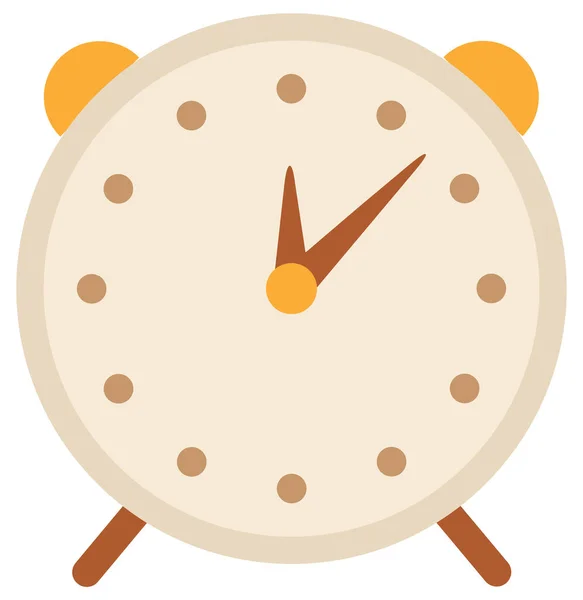 Relógio de alarme clássico com Brown Mãos Vector Imagem — Vetor de Stock
