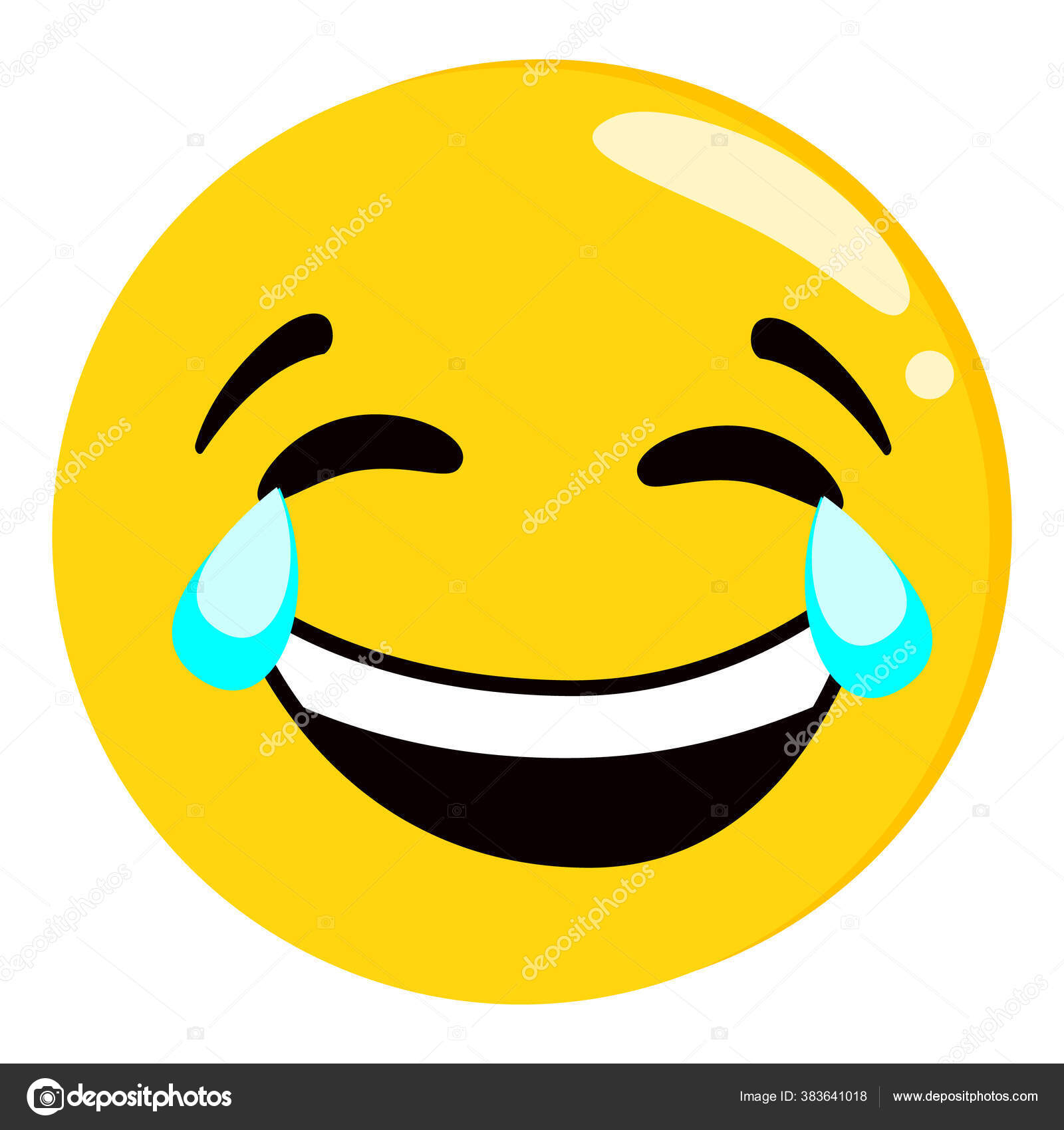 Sorrindo Bonito Emoticon Desenhado à Mão Isolado No Fundo Branco