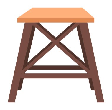 Oturan Vektör İçin Dışkı Ahşap YeriName