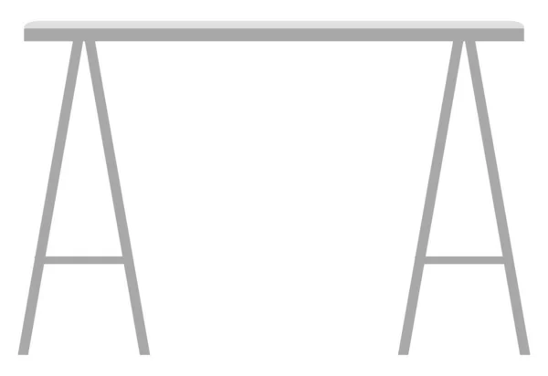Tabla de planchar gris aislada en imagen vectorial blanca — Vector de stock