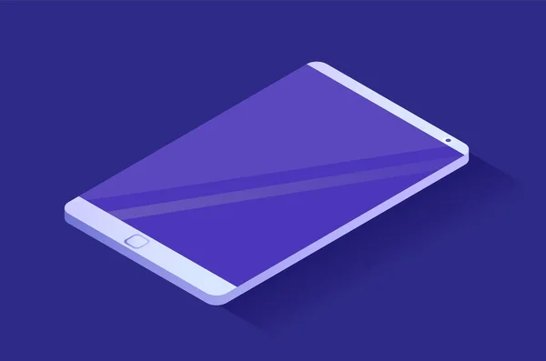 Smarttelefon med blank skjerm, moderne telefonvektor – stockvektor