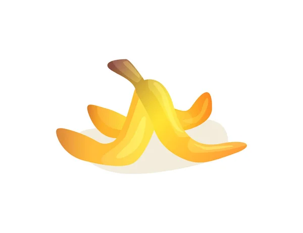 Pele de banana Descasque Tropical Fruit Waste Icon Vector — Vetor de Stock