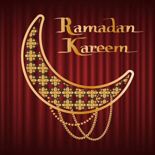 Ramadán Kareem, Islam Saludo religioso Vector — Archivo Imágenes Vectoriales