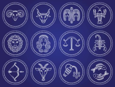 12 Astrolojik İşaret, Zodiac 'ın izole edilmiş Simgesi