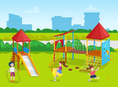 Okul Bahçesindeki Öğrenciler, Sınıf Arkadaşları Vektörü