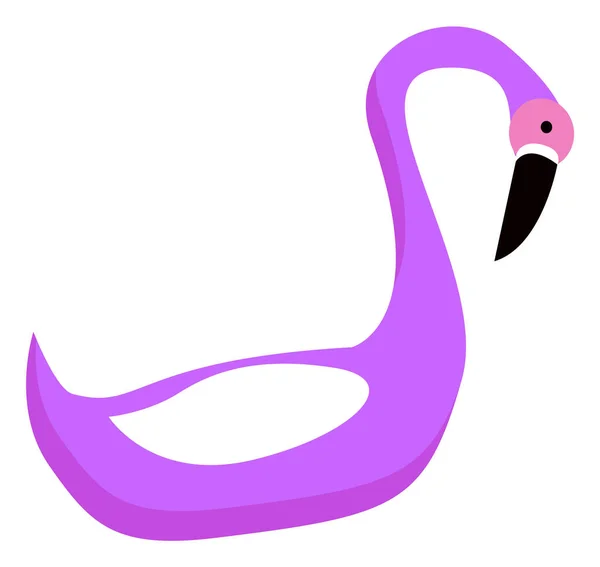 Pássaro Flamingo Roxo Tropical Exotic Animal Vector —  Vetores de Stock