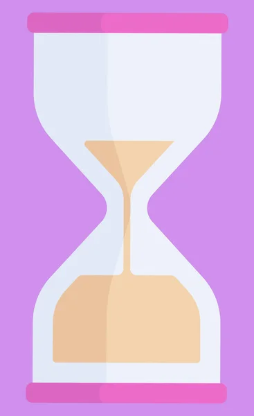 Hourglass Clock Device Measuring Time Sign Vector — Stock Vector