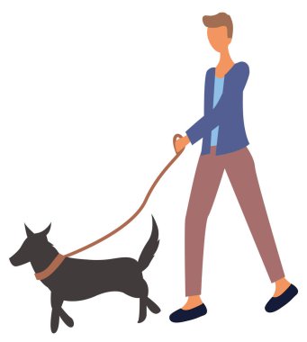 Tasmalı Karakter 'de Köpekle Yürüyen Adam