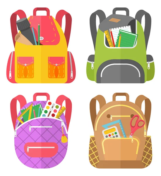 Back To School Cartoon Stickers Set Stock Illustration - Download Image Now  - Abacus, Back to School, Backpack - iStock