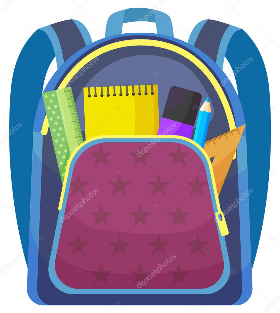 Colored School Backpack Back to School