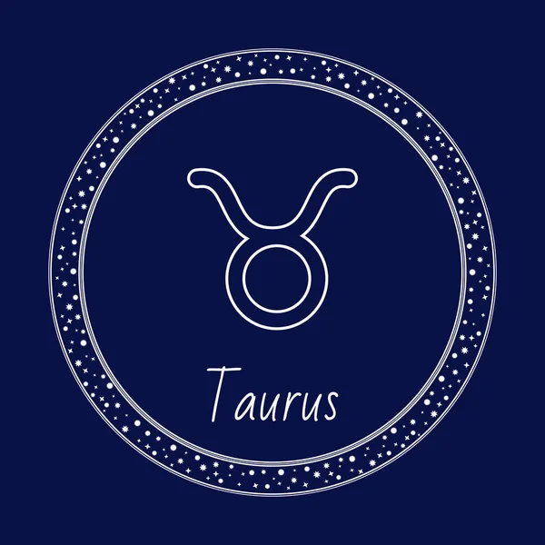 Taurus Astrologi Zodiac Sign Isolerad i Circle — Stock vektor