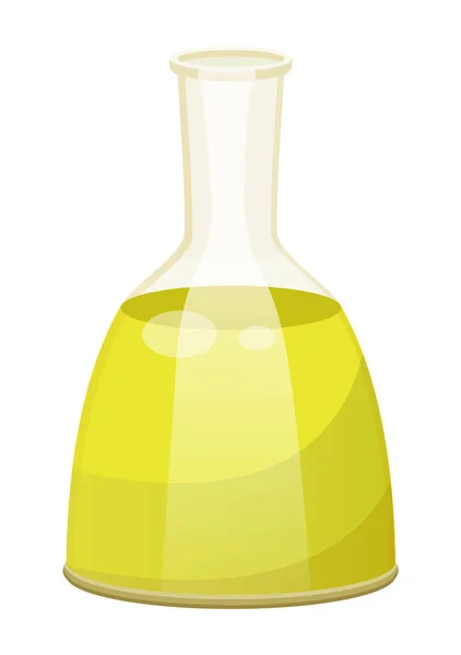 Vegetable Oil for Hair Care, Liquid in Vessel — Stock Vector