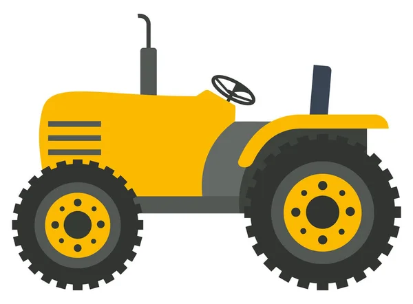 Sárga traktor kombájn betakarító vektor Kép — Stock Vector