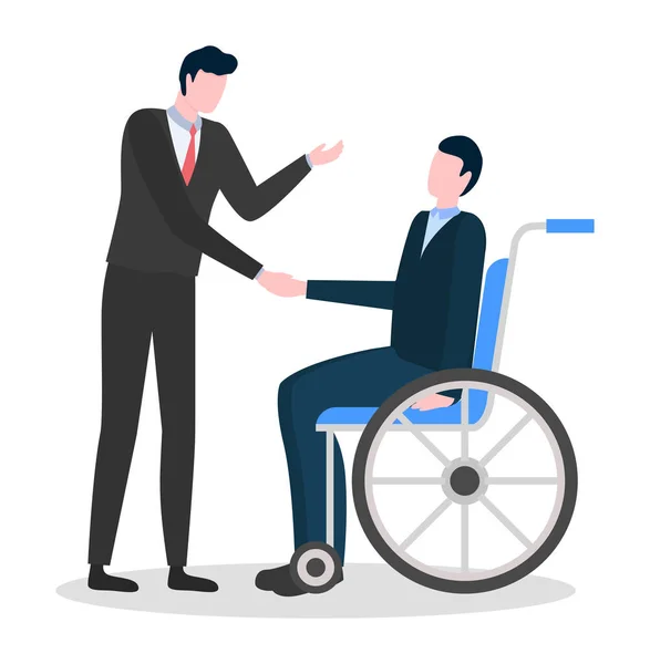 Service médical pour personne en fauteuil roulant vecteur — Image vectorielle