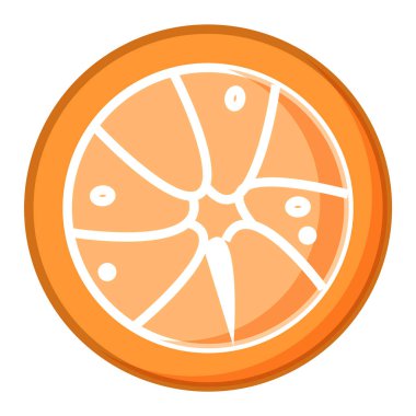 Taze mandalinalar vektör illüstrasyonunun yarısını kesmiş. Beyaz arka planda turuncu turunçgil olgun mandalina.