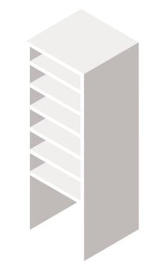 Beyaz Tahta Dolap veya Kitaplık Vektör ResmiComment