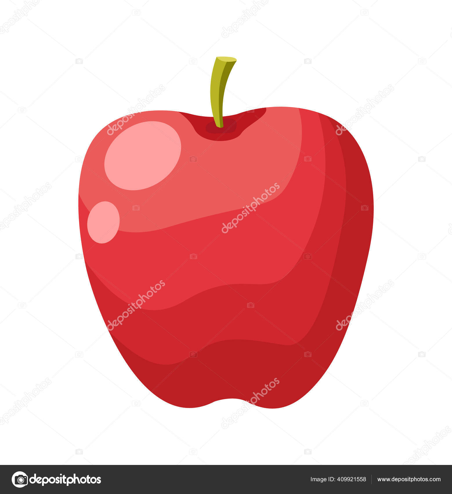 Red Apple Stock Illustration - Download Image Now - Apple - Fruit