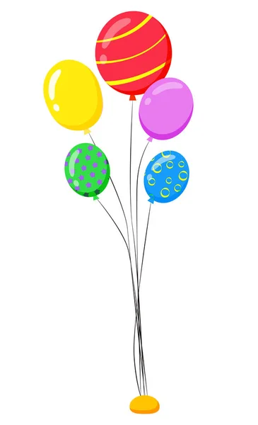 Balões coloridos para celebração, conjunto de decoração — Vetor de Stock