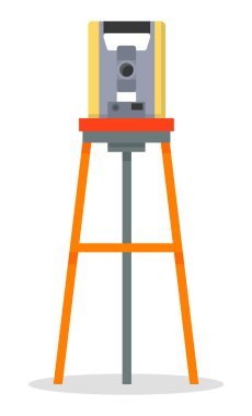 Taşimetre beyazda izole. Açılar ve uzaklıklar vektör illüstrasyonunu ölçmek için aygıt