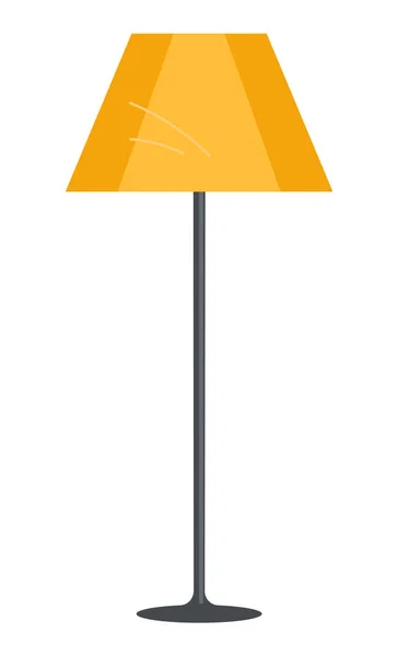 Gele vloerlamp icoon voor huishoudelijke apparaten interieur vector plat interieur element — Stockvector