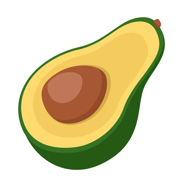 Икона авокадо. Плоская иллюстрация полувекторной иконки авокадо на белом фоне — стоковый вектор