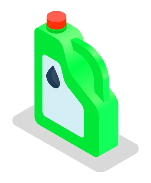 Recipiente de combustível jerrycan. Ilustração do vetor do cilindro da gasolina isolado no fundo branco — Vetor de Stock