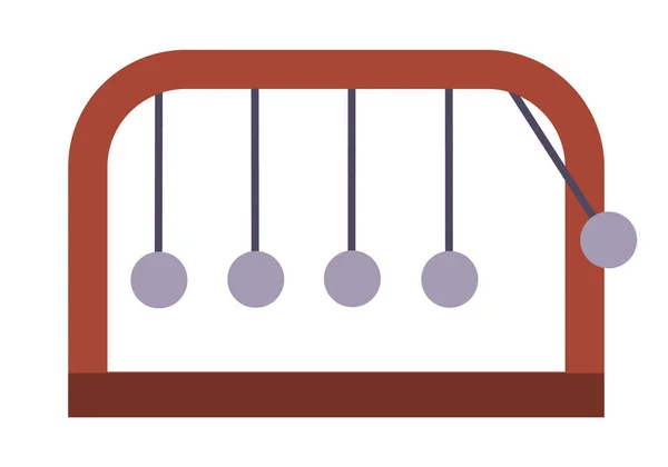 Pendel, Newtons vagga, svängsfärer, fysikeffekt, kinetisk energi, ändlös rörelse — Stock vektor